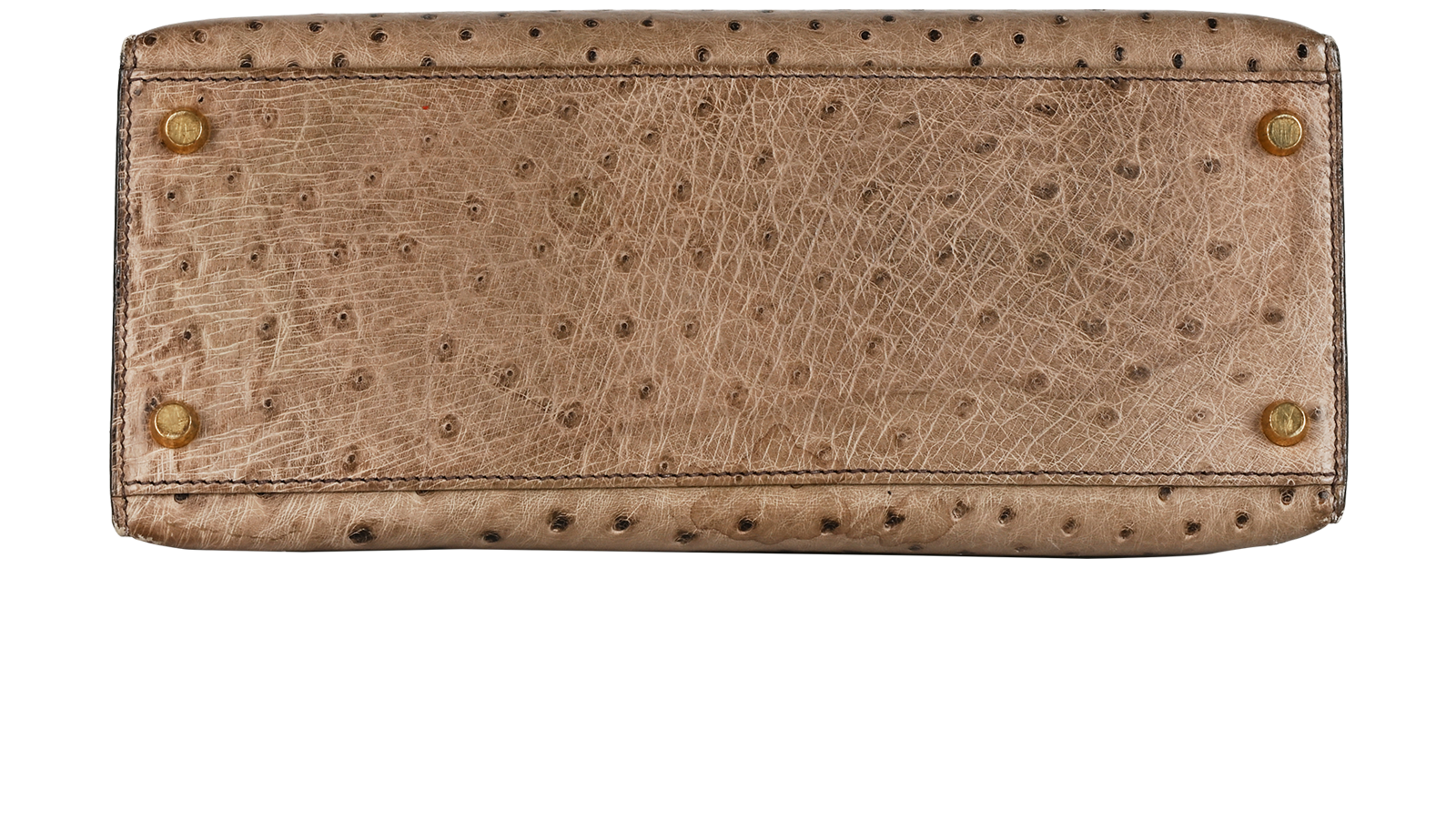 Kelly 28 In Ostrich Mousse, &pound;14,000, Handbags, Taupe, Ostrich, Top view